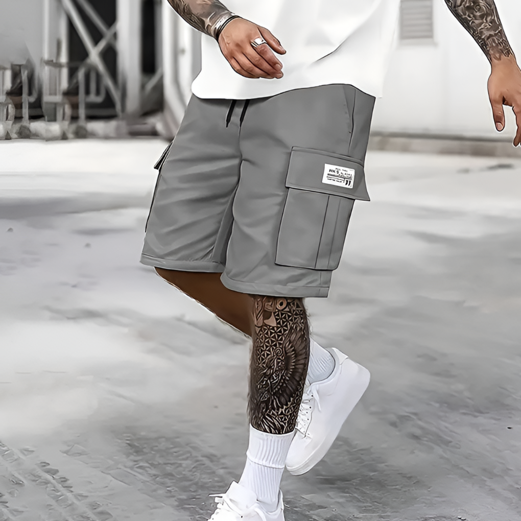 Streetwear-herrecargoshorts – Loose fit med snørelukning