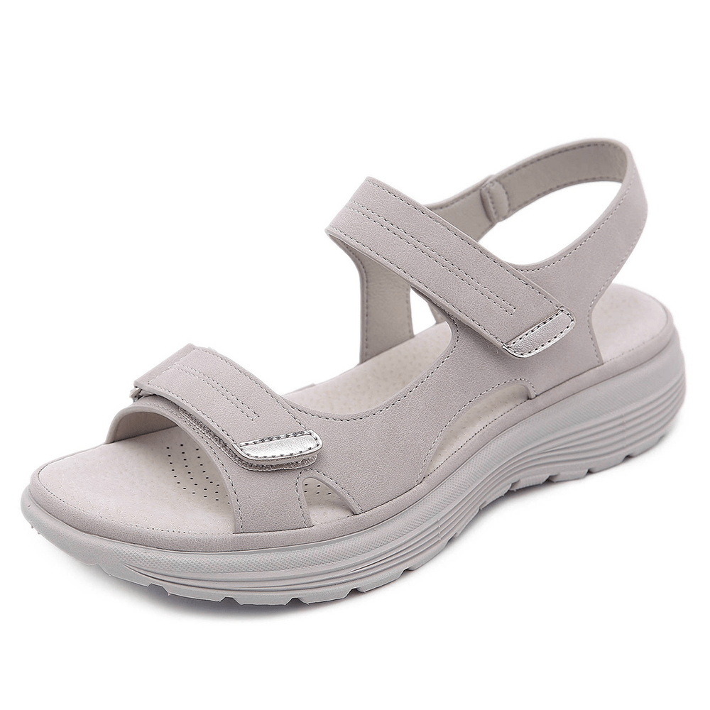 Damesandaler med velcro – Ortopædisk støtte og åben tå til sommer