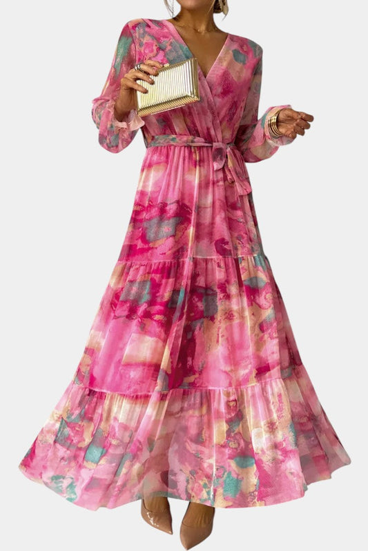 Dajana Floral Wrap Maxi Dress | Bold Print, Waist-Defining