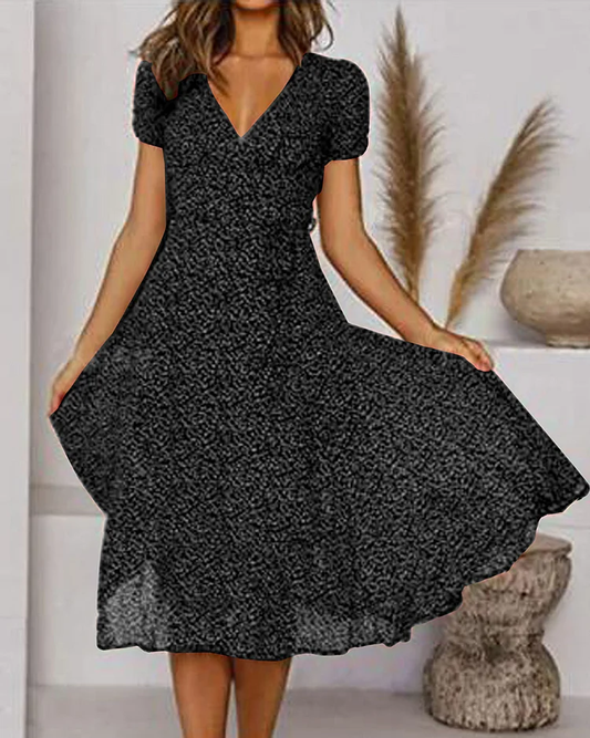 Emilia Floral Summer Midi Dress | Elegant, Casual, Refined