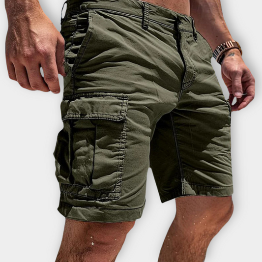 Momount Men Cargo Shorts – Slim Fit Flap Pocket Cotton Summer