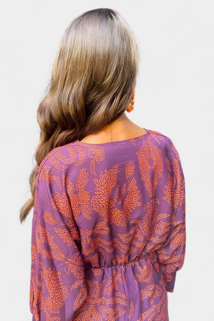 Elara V-Neck Knot Dress | Sculpted Waist, Fluid Drape