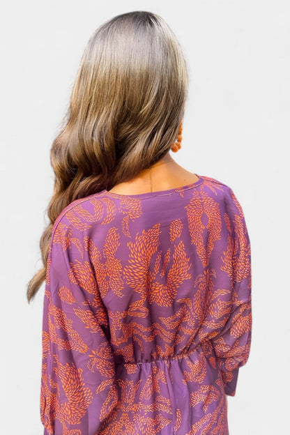 Elara V-Neck Knot Dress | Sculpted Waist, Fluid Drape