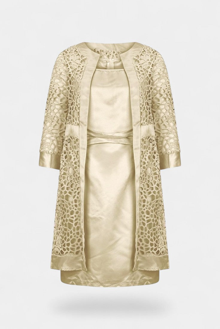 Cordelia | Blonde Bodycon-sæt – Åben front to-delt