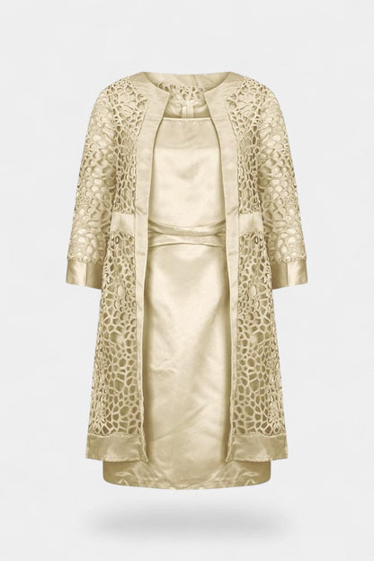 Cordelia | Blonde Bodycon-sæt – Åben front to-delt