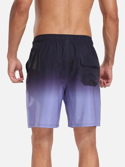 Sorte herrebadeshorts – Hurtigtørrende med elastisk snørelukning