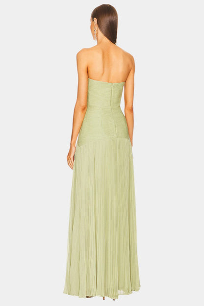 Deia Mesh Maxi Dress | Bell Sleeves, Front Slit