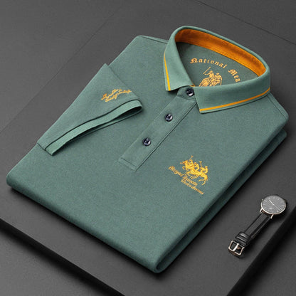 Momount langærmet herrepoloshirt – broderet logo med premium klassisk look