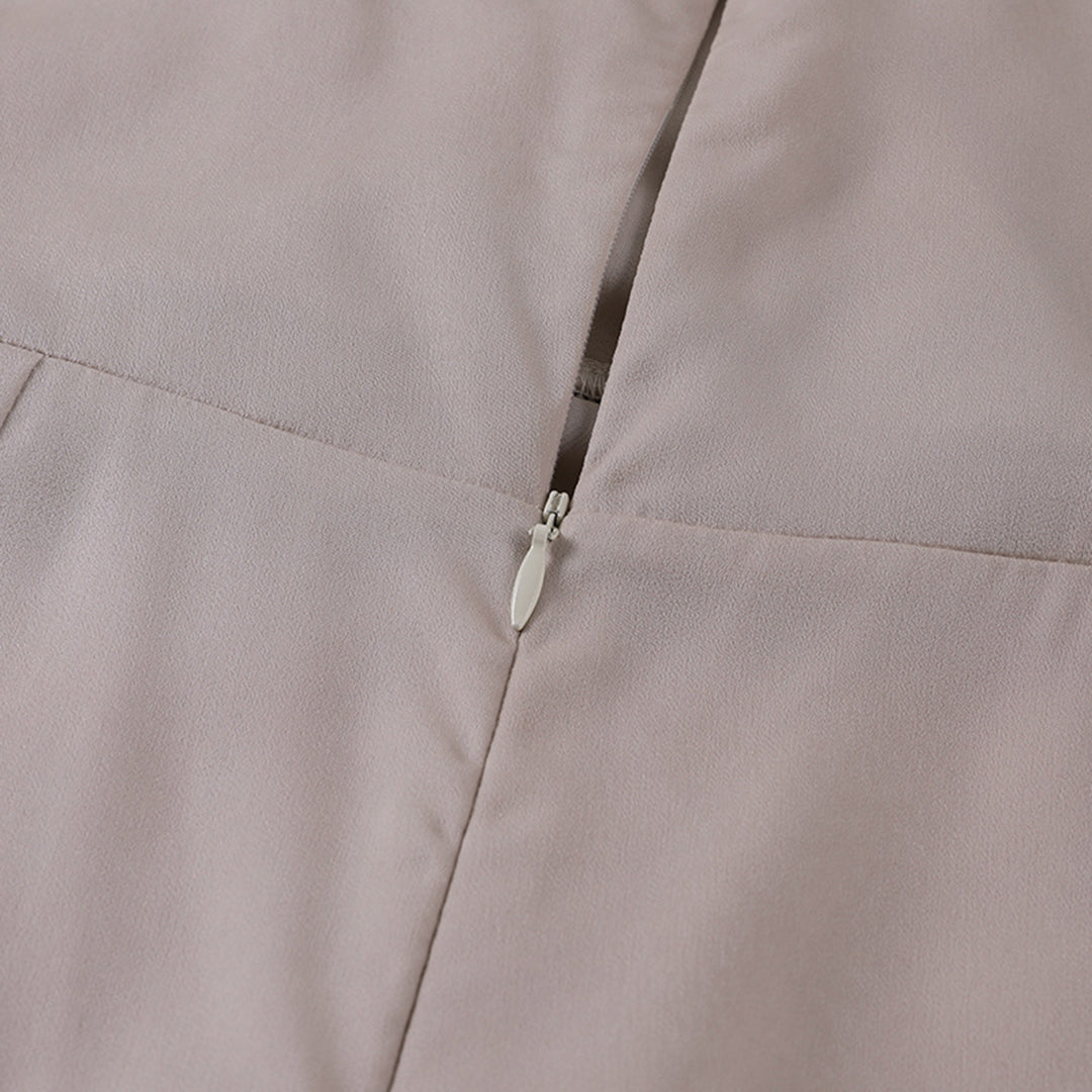 Sommerkjole Evangelia – Elegant satin slå om-maxikjole til fest