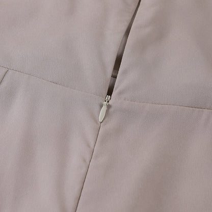 Sommerkjole Evangelia – Elegant satin slå om-maxikjole til fest