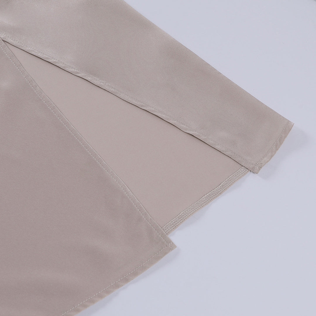 Sommerkjole Evangelia – Elegant satin slå om-maxikjole til fest