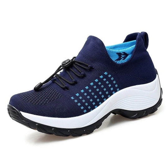 Celestine strikket platform sneakers – Damesneakers med elastik og komfort