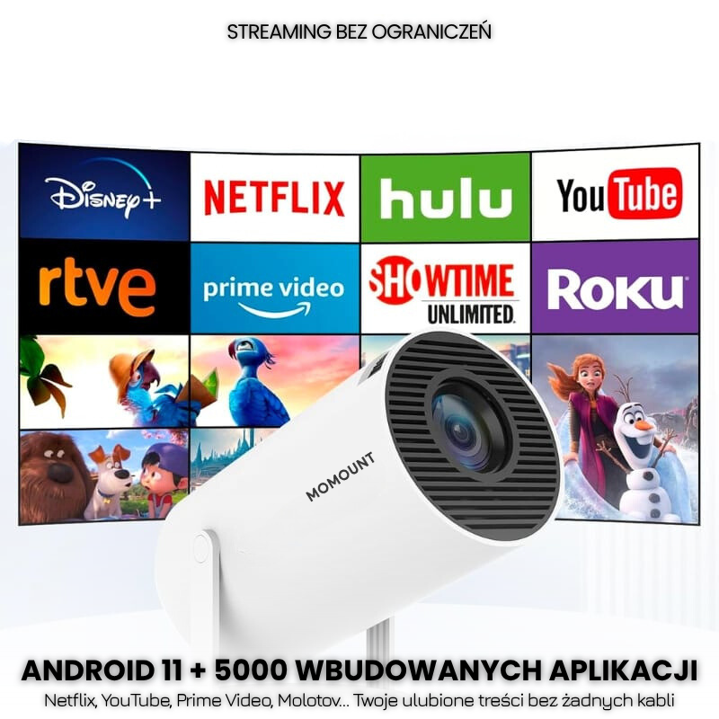 Projektor – WiFi og Bluetooth 4K