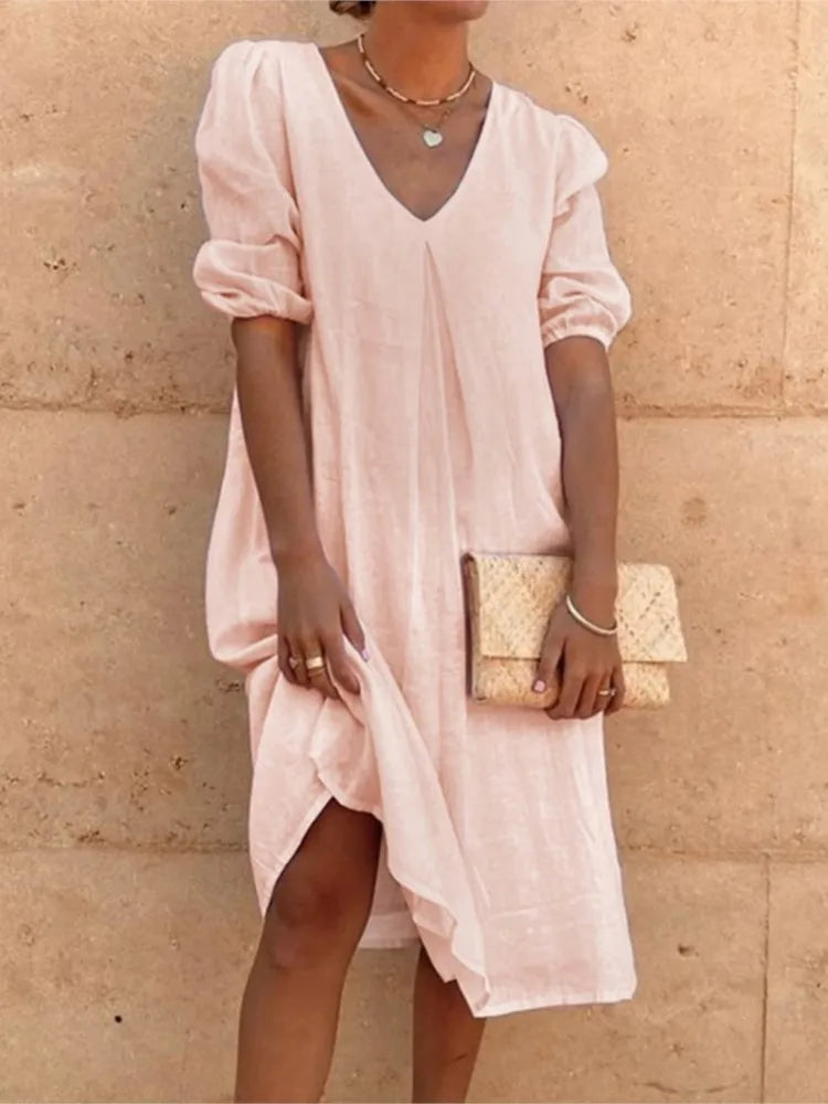 Nina Summer Midi Dress | Refined, Feminine, Effortless