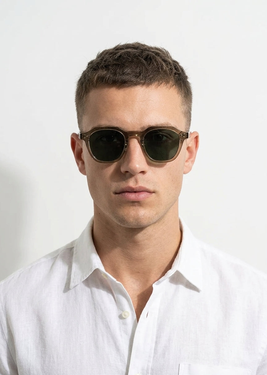 Ophira – Vintage acetat-solbriller med firkantet stel | Damesolbriller med UV400