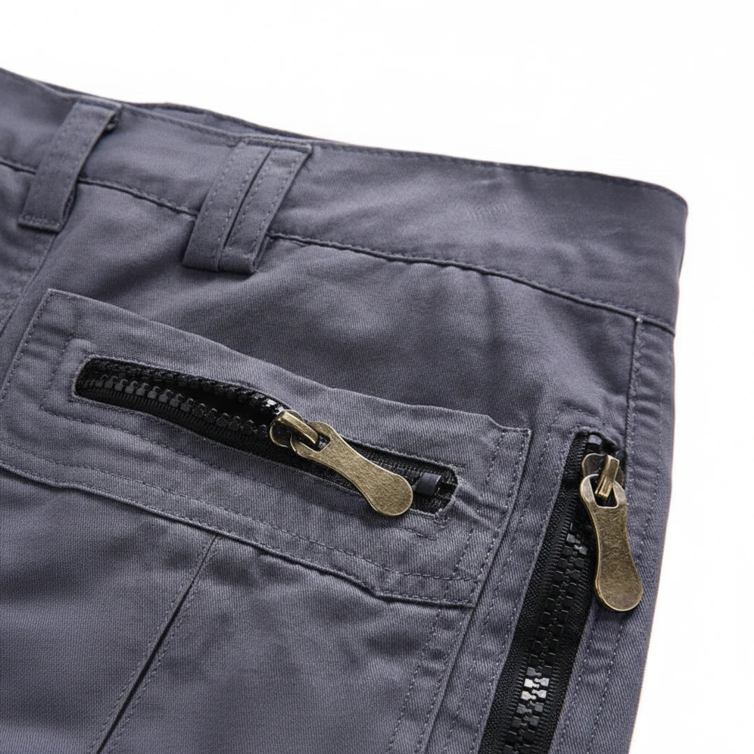 Taktiske herrecargoshorts – Multi-lommer, D-ring og knælængde