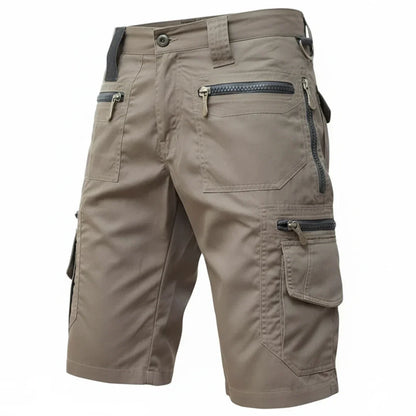 Taktiske herrecargoshorts – Multi-lommer, D-ring og knælængde