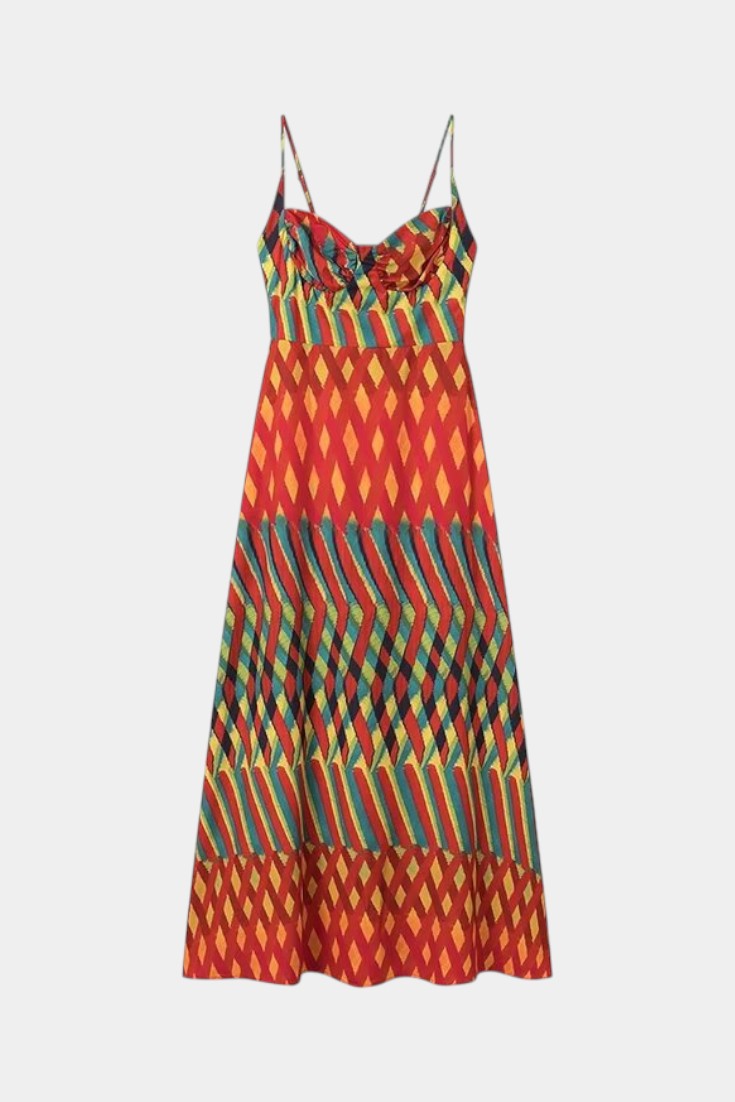 Boho maxikjole – Sommerkjole med stropper i flydende stil