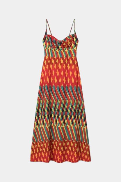Boho maxikjole – Sommerkjole med stropper i flydende stil