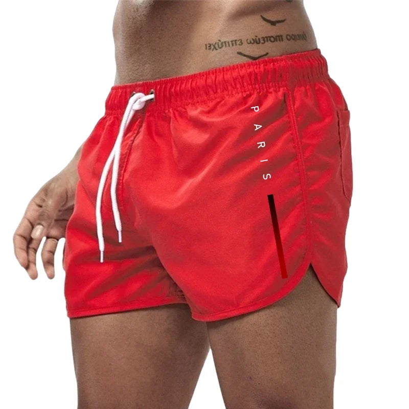 Sorte sports-herrebadeshorts – Kort snit med hurtigtørrende stof