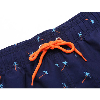 Herrebadeshorts med kiwi-print – Hurtigtørrende og afslappet snit