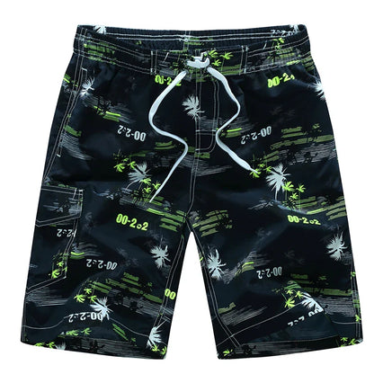 Surf board shorts til mænd – Geometrisk print og knælængde