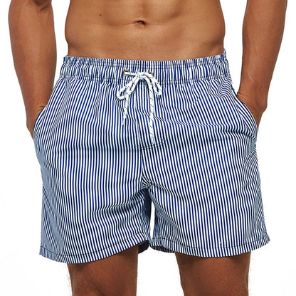 Herrebadeshorts med kiwi-print – Hurtigtørrende og afslappet snit