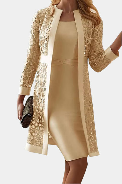 Cordelia | Blonde Bodycon-sæt – Åben front to-delt