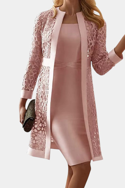 Cordelia | Blonde Bodycon-sæt – Åben front to-delt