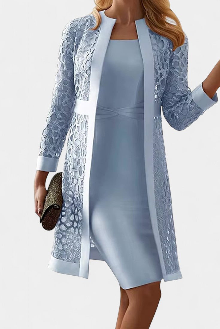 Cordelia | Blonde Bodycon-sæt – Åben front to-delt