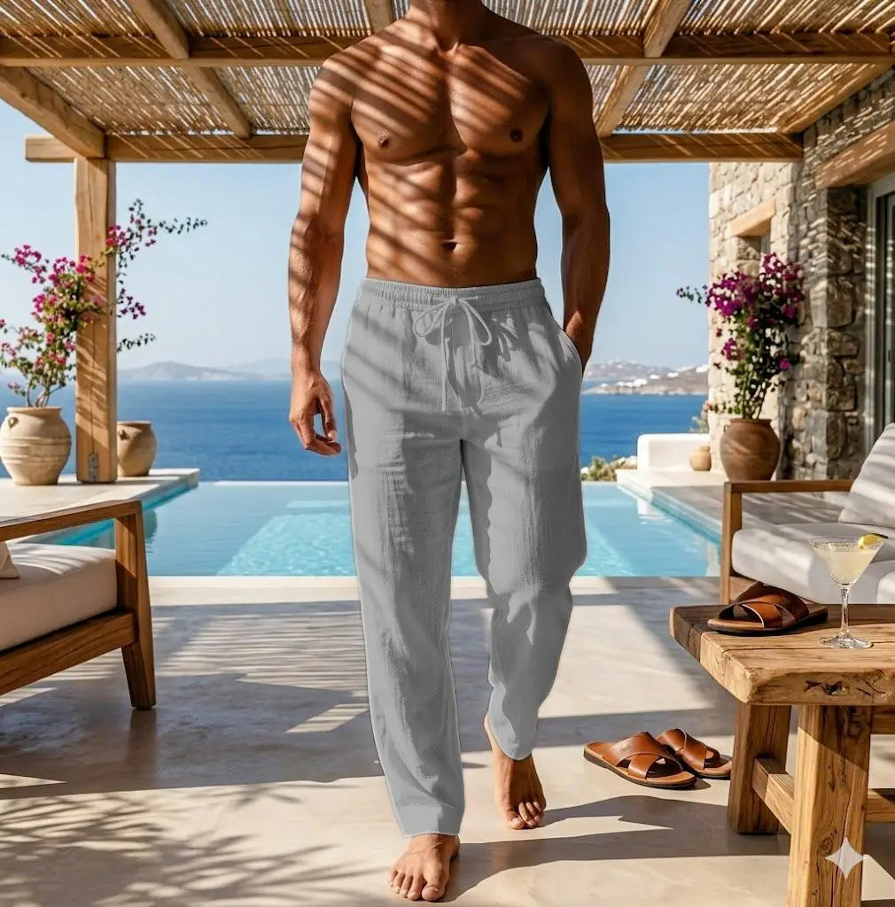 Momount Men Linen Trousers