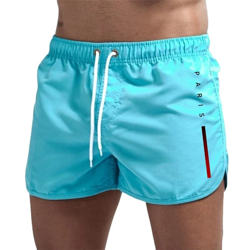Sorte sports-herrebadeshorts – Kort snit med hurtigtørrende stof