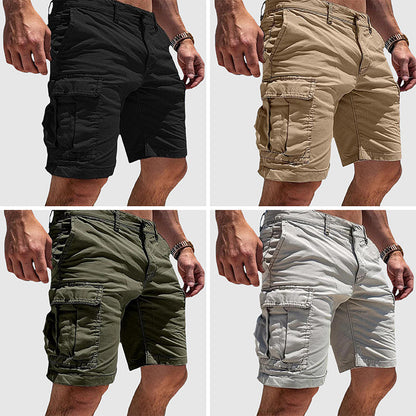 Momount Men Cargo Shorts – Relaxed Fit Slim Pocket Button Closure
