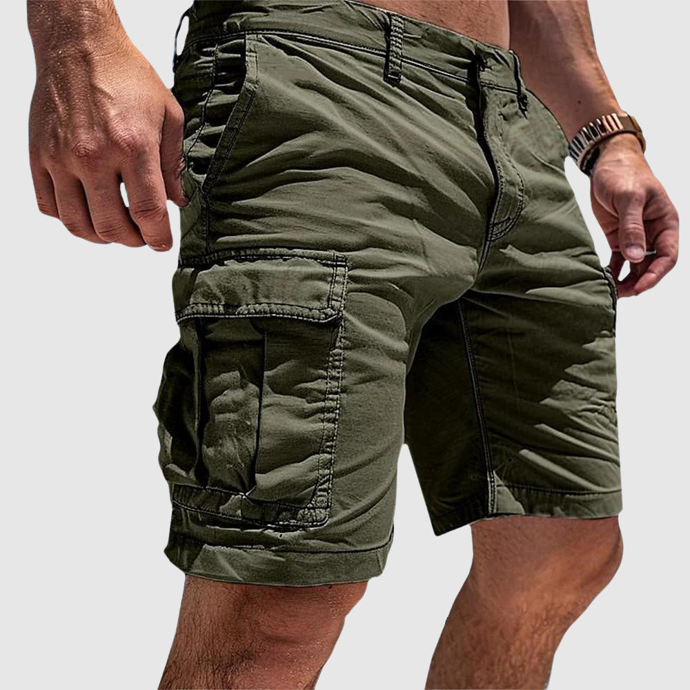 Momount Men Cargo Shorts – Relaxed Fit Slim Pocket Button Closure