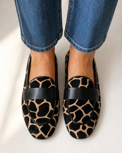 Leopardloafers til kvinder med sort kant — Produktbillede 5