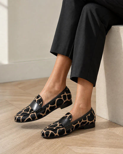 Leopardloafers til kvinder med sort kant — Produktbillede 8