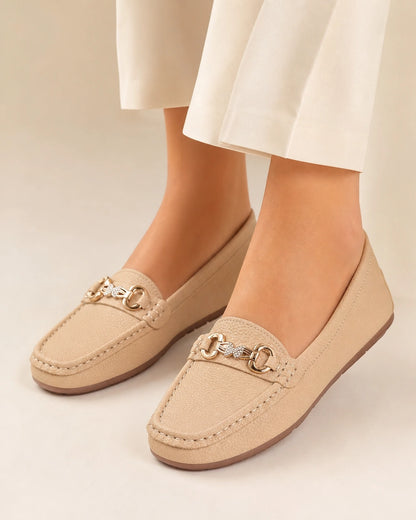 Loafers til kvinder med gylden kæde — Produktbillede 1