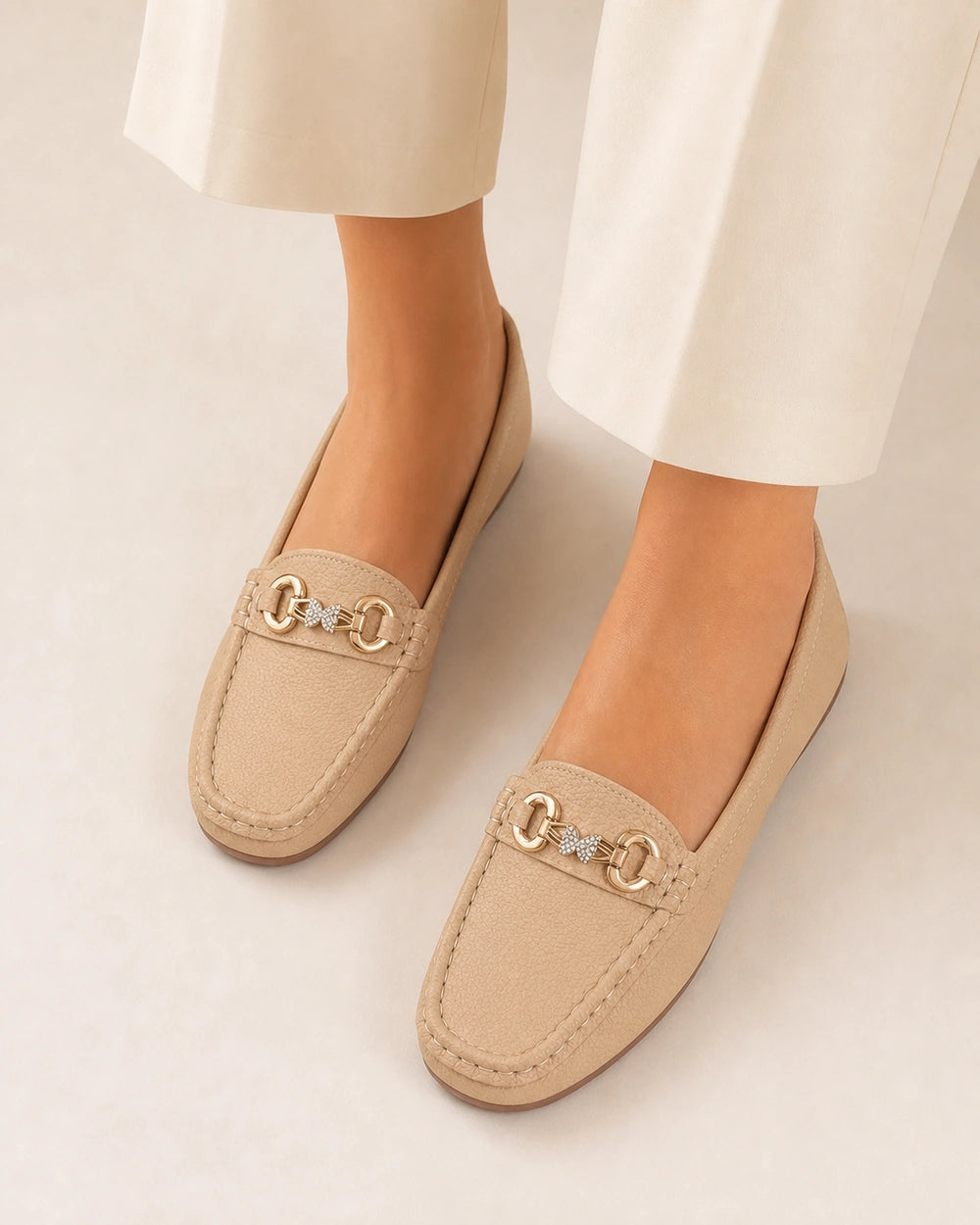 Loafers til kvinder med gylden kæde — Produktbillede 5