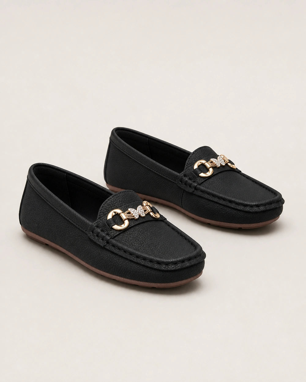 Loafers til kvinder med gylden kæde — Produktbillede 11