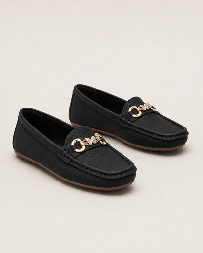 Loafers til kvinder med gylden kæde — Produktbillede 11