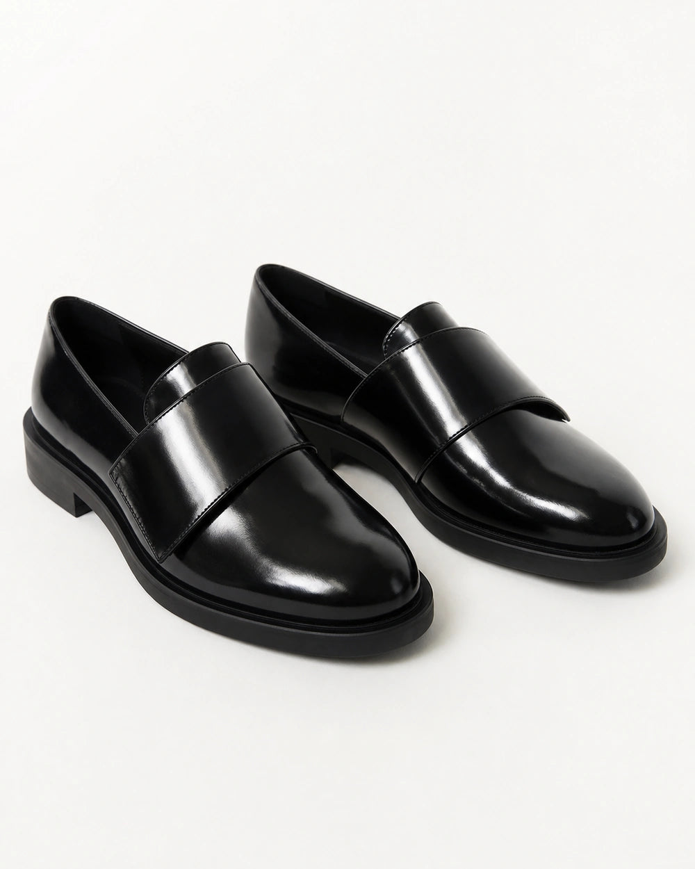 Blank sorte loafers til kvinder med rem — Produktbillede 9
