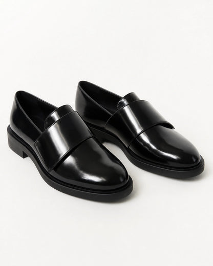 Blank sorte loafers til kvinder med rem — Produktbillede 9