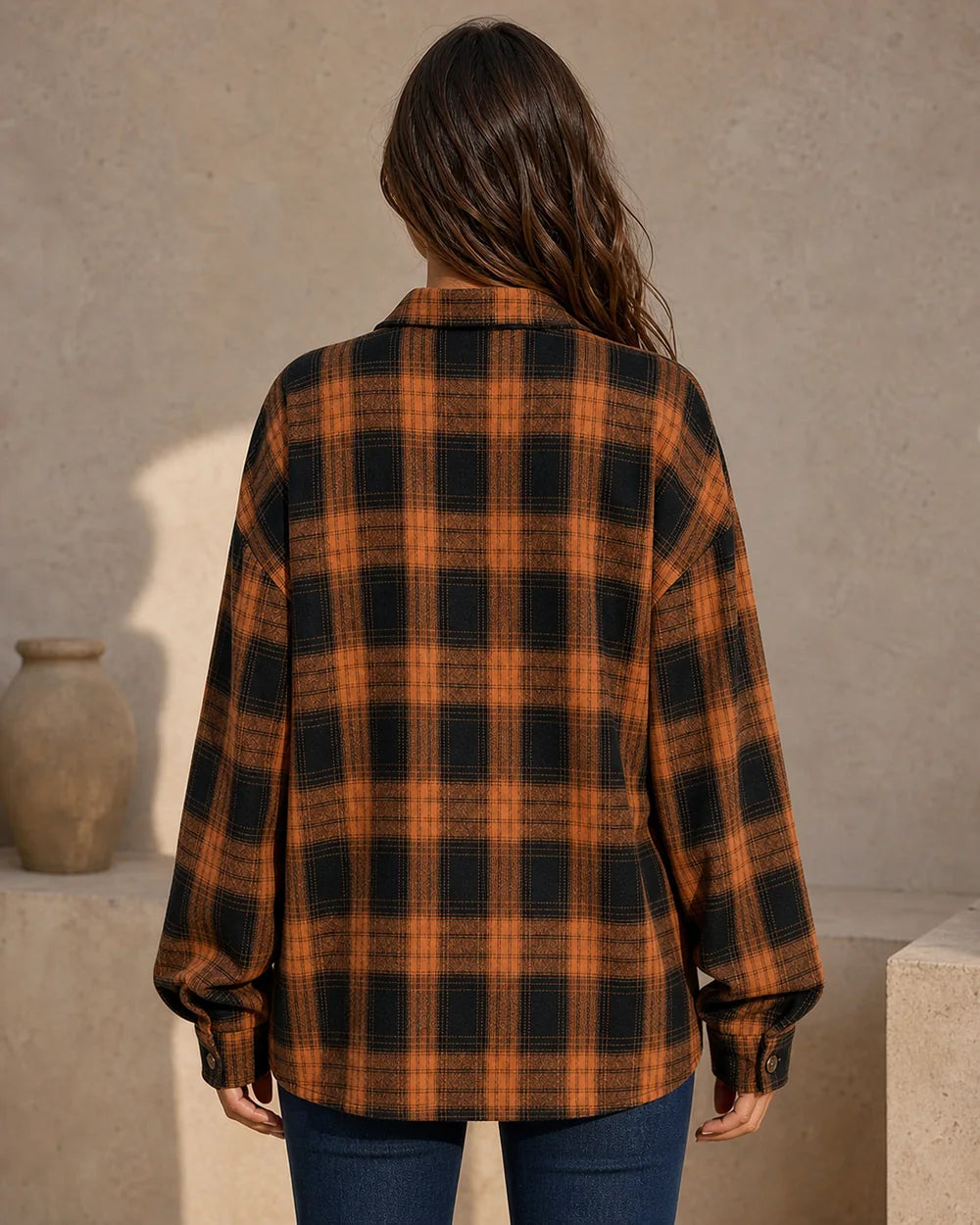 Oversized ternet skjorte til kvinder — image 4