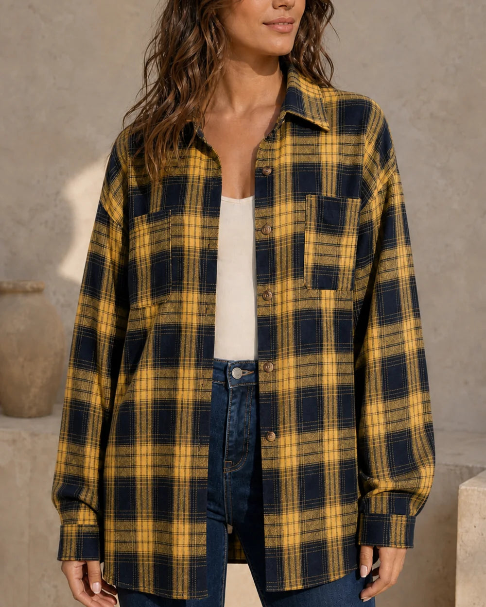 Oversized ternet skjorte til kvinder — image 11