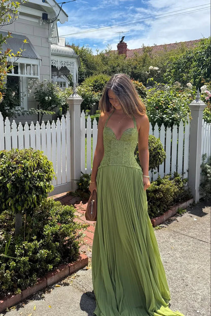 Cosima | Maxikjole Elegant Satin Enskuldret Cape Ærmeløs Aften