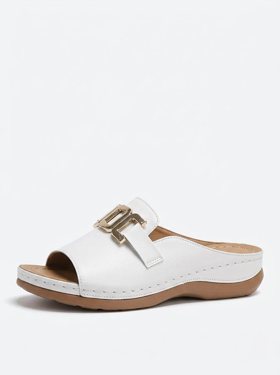 Women's Slide Sandals White - side