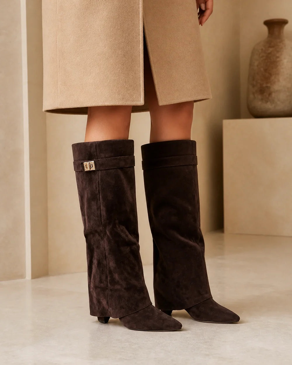 Sarah women's fold-over knee-high boots – 07 lifestyle webp