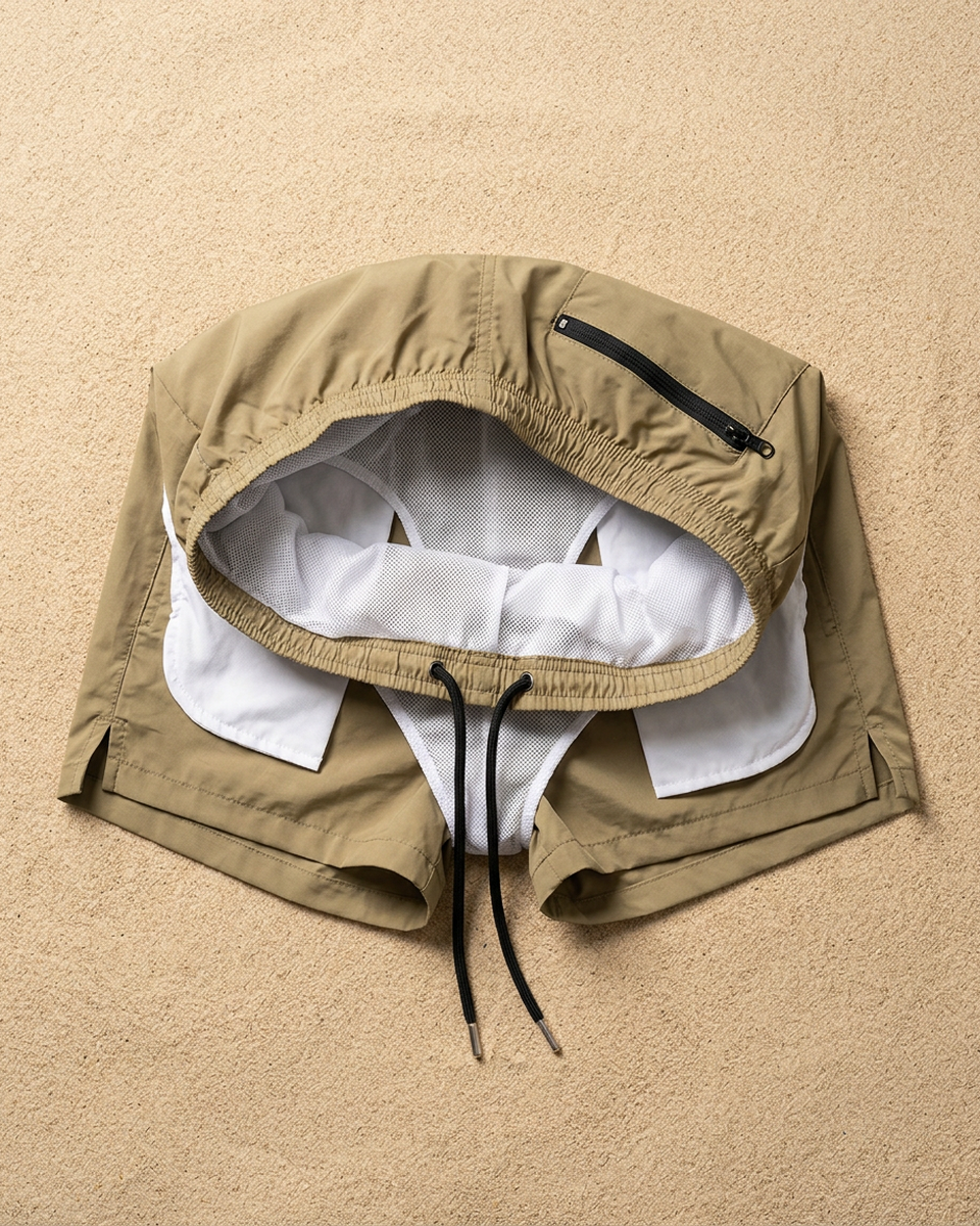 Momount Men Swim Shorts – Zipper Pocket Mesh Liner Drawstring Quick Dry - Hero pack